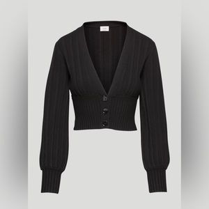 Wilfred Plunge Front Cardigan Black S